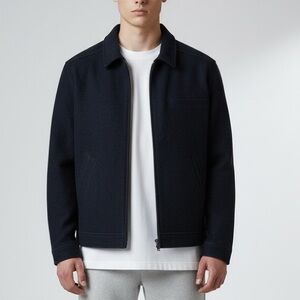 Vintage American Eagle Wool Coat Men’s Lg Navy